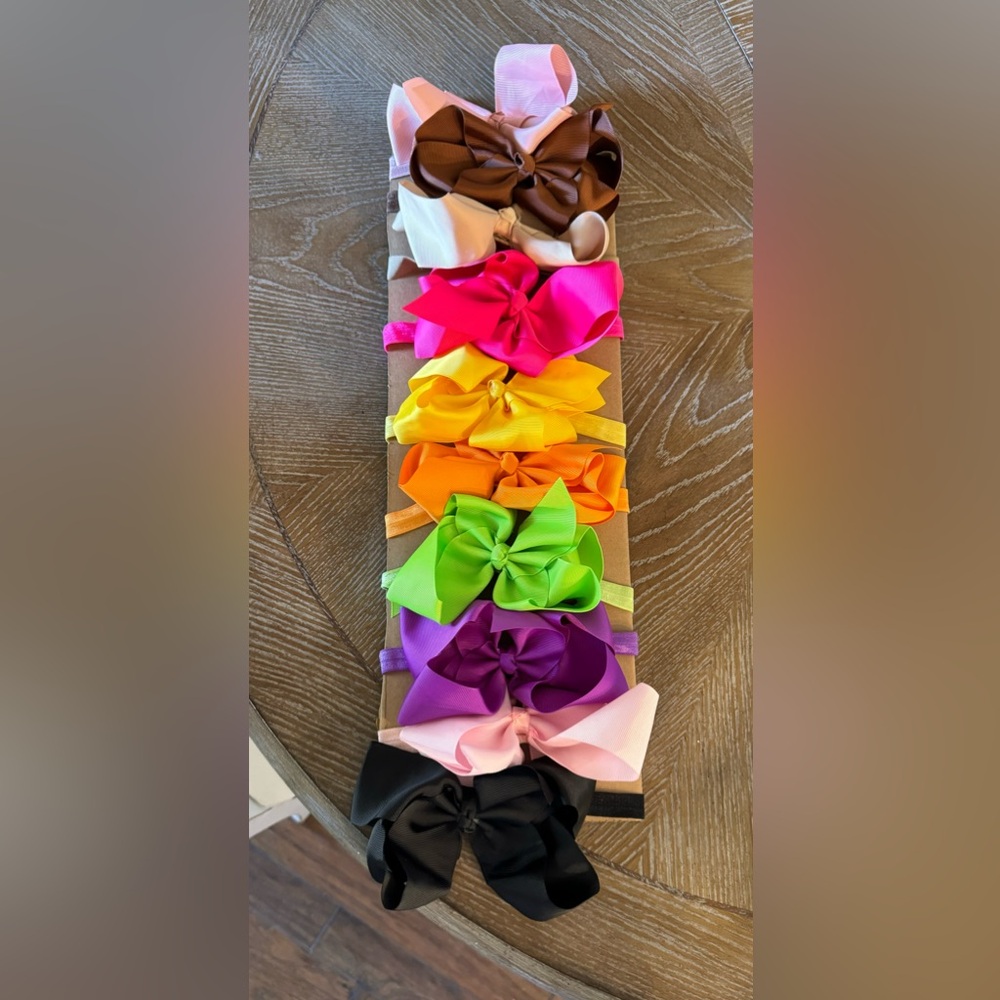 10 extra large ribbon bow headbands
